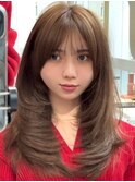 #120/ホワイトグレージュ/デジタルパーマ/チェリーブラウン/原宿