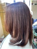 おしゃれな白髪ぼかし◎ココアブラウン×レイヤーロング