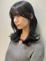 ジーエヌエム ゴニアンドムジン(G.N.M GUNHEE&MUJIN)&nbsp;ナチュラルブラックカラー×レイヤーカット