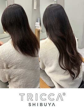 トリッカ シブヤ(TRICCA SHIBUYA) 羽エクステ/ロングヘア/レイヤーカット/韓国/顔まわりカット