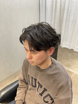 アンディアーモ サカエ(ANDIAMO SAKAE) セットが超簡単なメンズニュアンスパーマスタイル 栄 伏見