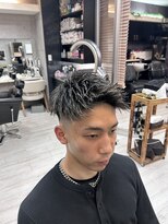 ヘアー ラボ エムツー(hair lab m2)&nbsp;メンズショート×ホワイトメッシュ