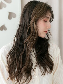カバーヘアアンドスパ ブリス 浦和(COVER HAIR&SPA bliss) シースルーバングフェイスフレーミングフェミニンロング20代X