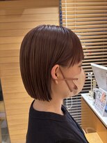 オーガニックエコ 川越(organic+eco)&nbsp;20代30代/ミニボブ/ピンクブラウン/ブリーチなし/夏ヘア