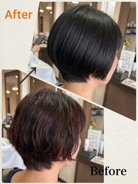 ルアンジュ(Le ange) ショートスタイル【髪補修×高保湿☆ヘアカラー】