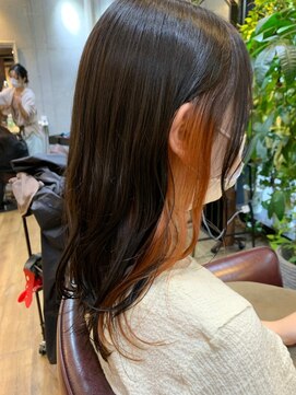 ロダット 横浜(LODAT by little) インナーカラー×オレンジベージュ【LODAT横浜】