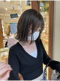 ミントベージュ×切りっぱなしボブ　【町田/町田駅】