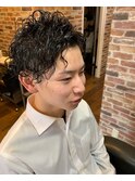 ソフトスパイラルパーマツーブロック