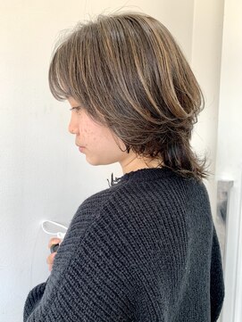 フォーク FOLK 【FOLK】ハイライトベージュ☆似合わせくびれレイヤーウルフ♪