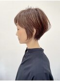 グレージュカラー×ふんわり丸みボブショート◎20代30代40代50代