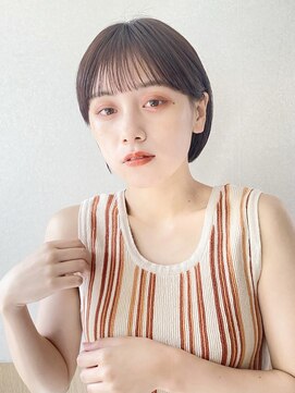 サンド 表参道(sand) 暗髪ショートボブ！10代20代グレージュインナーカラー