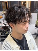 波巻きスパイラルパーマツイストスパイラルパーマハイライト