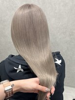 ロウル 渋谷(LOWRL)&nbsp;ホワイトグレージュ/ケアブリーチカラー/水素トリートメント