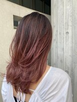 リバレッジ 広尾(Leverage)&nbsp;白髪ぼかしハイライトピンクブラウン：Mao Shibasaki