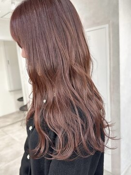 ハオ(hao) 【hao渋谷】akane ピンクカラーロングレイヤー美髪10代20代30代