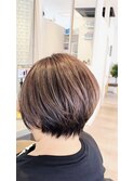 【NOLL小梛】30代～60代大人ショートカット×白髪ぼかし