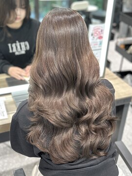 サヴォア(Savoir) 【安藤】ブリーチ無しWカラーで作るミルクティーグレージュ