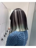 ケアブリーチを使用したデザインカラー　スタイリスト阿部ちあき