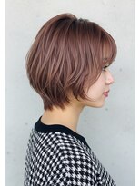 インスヘアー 京都四条大宮店(INCE HAIR)&nbsp;くびれショートボブ×ピンクベージュ