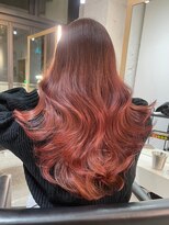 ブレンド 渋谷(BLend)&nbsp;ハイライトミディアムヘア暗めカラーデザインカラー