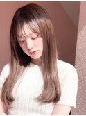王道ガールヘア・韓国風カラー・艶髪・小顔効果・レイヤーカット