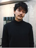 men's ニュアンスウルフ　ニュアンスパーマ　ダウンバング