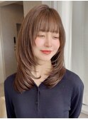 ハッシュカットミディアムレイヤー髪質改善トリートメント表参道