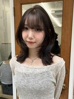 シラフ(SHIRAF)&nbsp;ダークグレージュ×ハッシュカット