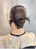 ヘアセット カチモリ お呼ばれヘア タイトヘア シニヨン お団子