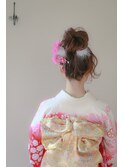 振袖+お団子スタイル◎
