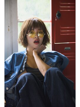 ミエルヘアーエスト 新宿店(mielhair est) 切りっぱなし×ウエットボブ