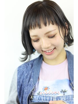 アオゾラヘアー フジサキグウ(AOZORA HAIR FUJISAKIGU) ＃ショートボブ＃地毛風グレー