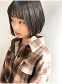 [高田馬場新宿池袋]ミニボブ×地毛風グレージュ×黒髪内巻きボブ