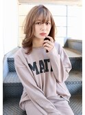 大人かわいい ナチュラルスタイル 外ハネ ベージュ【住田】
