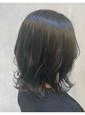 外はねボブ  アッシュグレー
