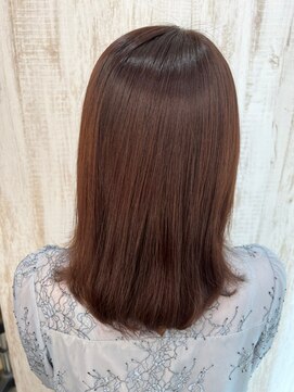 ジーナ 船橋(Zina) オトナ女子ツヤ髪アッシュカラーふんわりミディシースルーバング