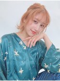 ミディアム/ラフなハーフアップ風アレンジ