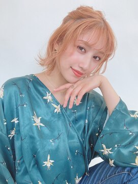 ルービック 京橋(Rubik's) ミディアム/ラフなハーフアップ風アレンジ