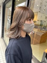 エスト 小倉(est)&nbsp;イヤリングカラー／インナーカラー/ボブ/ミルクティー