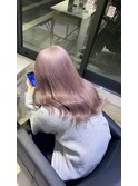 原宿/ピンクラベンダー/ダブルカラー/ブリーチ/韓国