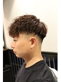 新宿/ツイストパーマ/束感/スキンフェード/barbershop
