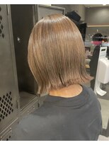 アチーブリス(achieve Liss)&nbsp;切りっぱなしボブ小顔スッキリこなれヘア暖色系プツットカット