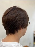 絶壁解消/ひし形/大人可愛い/斜めバング/40代/ミセスヘア21C
