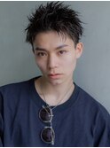 ベリーショート/ツーブロック/アップバング