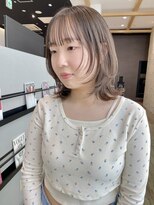 ケーツー あべのキューズモ-ル店(K-two) レイヤーボブ顔周りカット透明感カラーオリーブベージュ