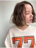 ゆるふわボブパーマ小顔レイヤーハッシュカット