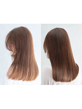 当店自慢の薬剤でサラサラに！風になびく度に気づく自然な縮毛矯正を是非♪髪質改善Trもオススメ★