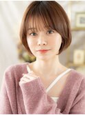 ■シースルーバング丸みショートミニマルボブ811戸頭20代30代