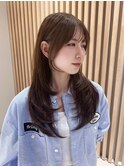 ワンカール/レイヤー/ブラウン/顔まわり