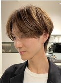 メンズカットセンターパートメンズヘア